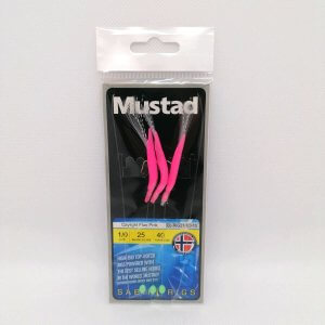 Mustad Daylight Fluo Pink sea fishing rig with 3 hooks