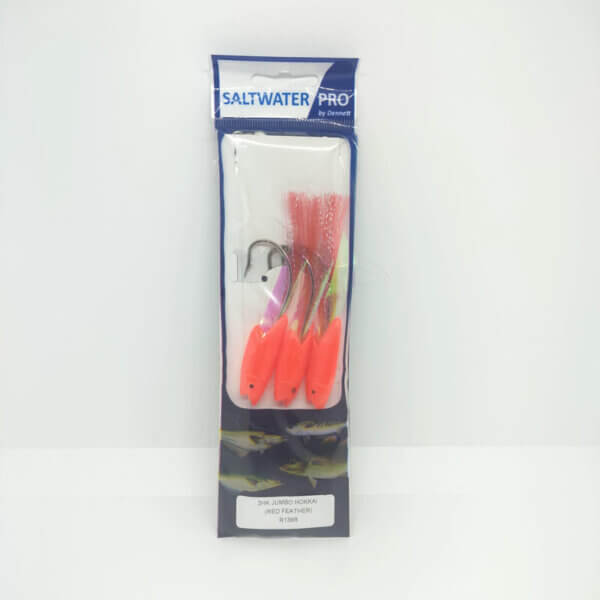 Saltwater Pro 3 Hook Red Jumbo Hokkai Rigs